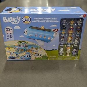 Bluey's 3-IN-1 Transforming Plane Mega Set S13 Ultimate Family Trip Playset, 42p